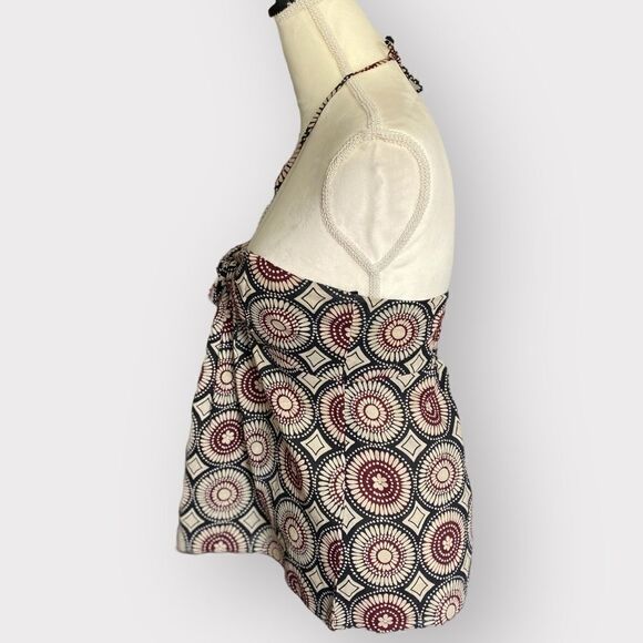 Michael Kors Cotton Mosaic Print Y2K Halter top Lightweight - Picture 3 of 7